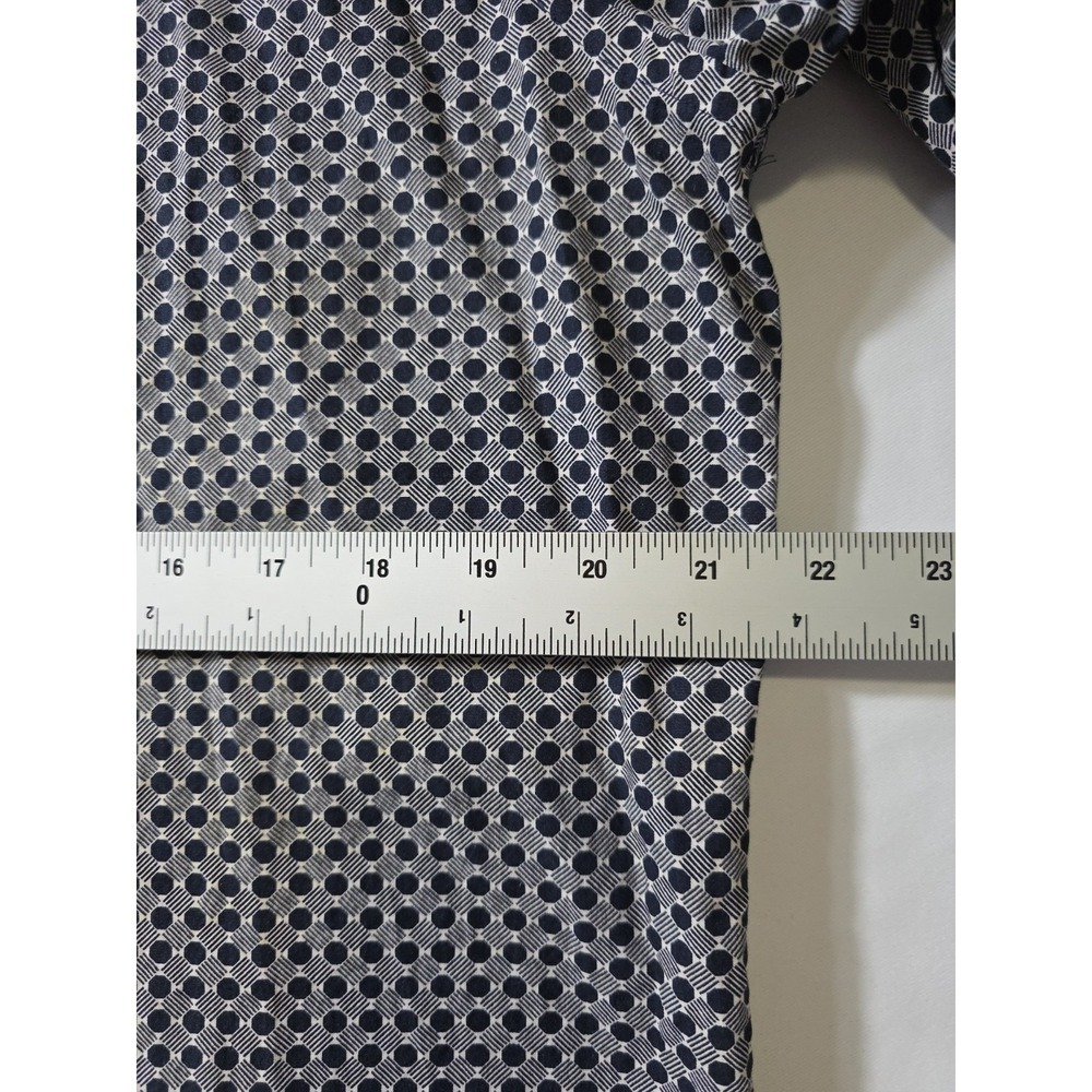 Express Slim Fit Dress Shirt Men 15-15.5 L Blue Geometric Button Up - Picture 5 of 10